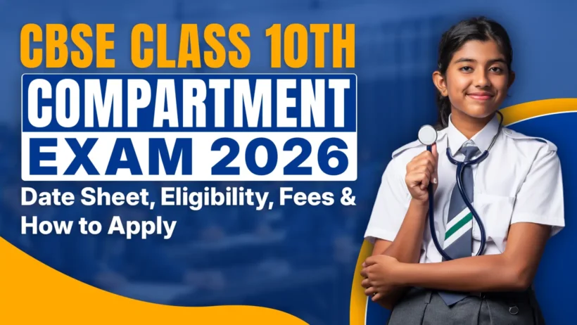The CBSE Class 10 Compartment (Supplementary) Exam 2026 is for students placed in the Compartment category in one or more subjects after the main board exams (typically held in February–March 2026). Eligibility requires failing in one or two subjects (with at least 33% overall or as per rules) in the 2026 main exams, while those declared 'Essential Repeat' or failed may appear as private candidates. Application is usually online via the official CBSE portal (cbse.gov.in or parikshasangam.cbse.gov.in) shortly after results, with schools forwarding regular students' forms and private candidates applying directly; fees are around ₹300–₹2000 per subject (varying by category, with late fees extra). The date sheet for compartment exams is typically released after main results, often scheduled in May–July 2026 (e.g., core subjects like Maths, Science on specific dates in mid-May), allowing students a chance to clear and proceed to Class 11 without losing a year—check cbse.gov.in for the latest official notification, exact schedule, and application link as details are updated post-main exams.